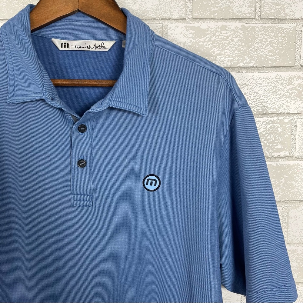 Travis Mathews Very Soft Pima Cotton Poly Spandex Short Sleeve Golf Polo Mens L